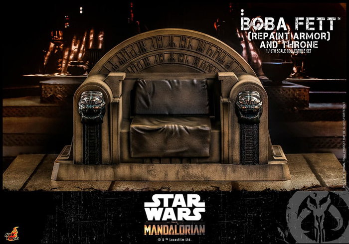 Star Wars: The Mandalorian Figura 1/6 Boba Fett Repaint Armor and Throne Special Edition 30 cm