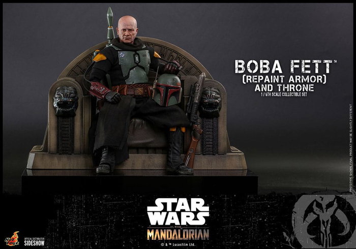 Star Wars: The Mandalorian Figura 1/6 Boba Fett Repaint Armor and Throne Special Edition 30 cm
