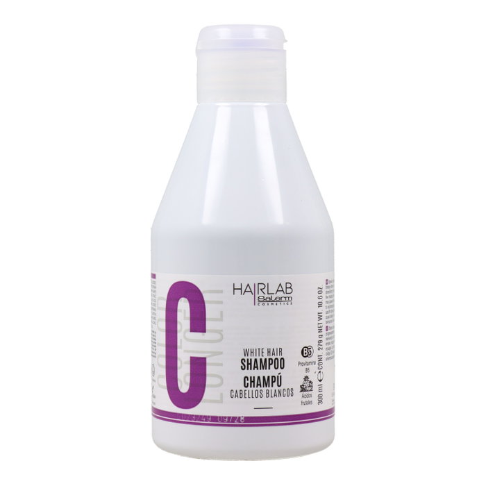 Salerm WHITE Champú Antiamarillo para Cabello Blanco y Canoso 300ml