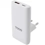 Tooq TQWC-GANSL65W1A1C Cargador de Pared Universal Viaje GaN 65W 1xUSB Tipo-C/ 1xUSB
