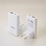 Tooq Cargador de Pared GaN 65W con USB-C PD y USB-A QC Blanco TQWC-GANSL65W1A1C