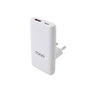 Tooq Cargador de Pared GaN 65W con USB-C PD y USB-A QC Blanco TQWC-GANSL65W1A1C