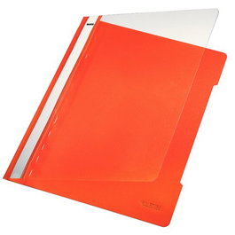 Dosier Fastener Leitz (Plastico) Pvc A4 Con Tarjetero Naranja