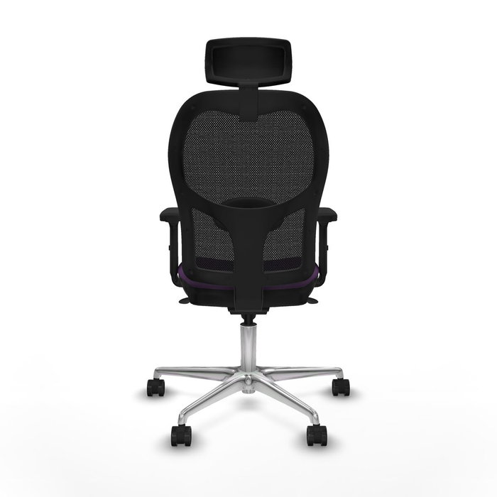 PIQUERAS Y CRESPO Silla de oficina Jorquera con mecanismo Sincro, Morado y Negro