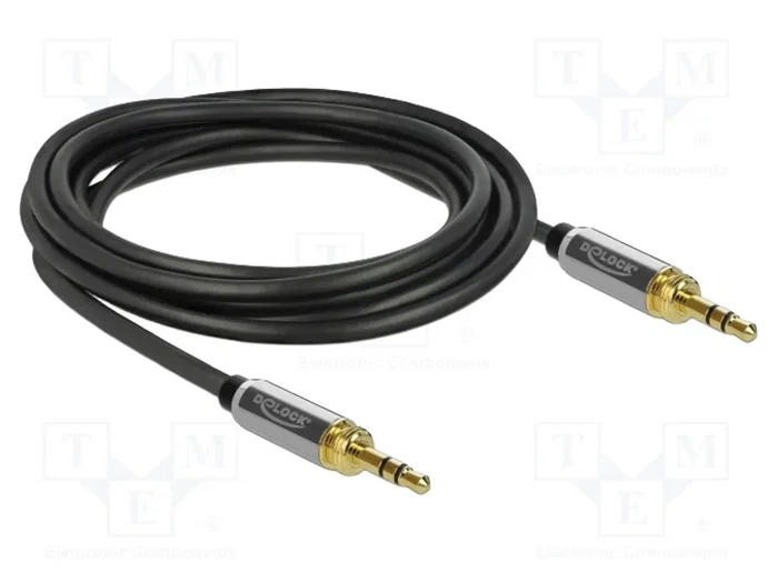 DeLOCK Cable de audio 3,5 mm con adaptador de tornillo 3 m DeLOCK Cable de audio 3,5 mm con adaptador de tornillo 3 m