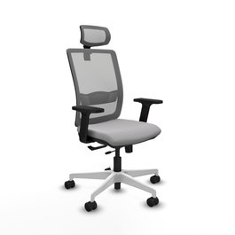 PIQUERAS Y CRESPO Silla de oficina Haches Gris con Mecanismo Sincro/Traslack