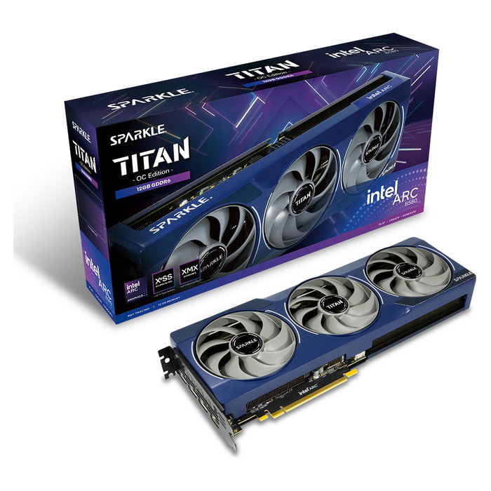 Sparkle Tarjeta Gráfica Intel Arc B580 TITAN OC 12GB GDDR6 3 Ventiladores