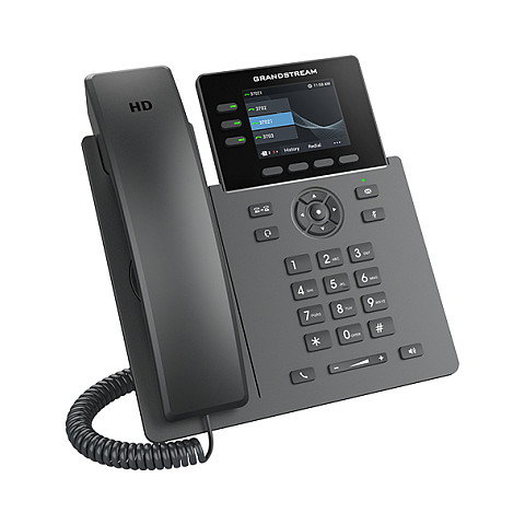 Grandstream GRP2611G Teléfono IP Carrier-Grade, 3 Líneas, Gigabit Ethernet, PoE, Negro