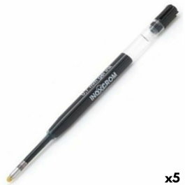 Inoxcrom Recambio Bolígrafo Roller Gel 0,7 mm Negro (Set de 5) laue