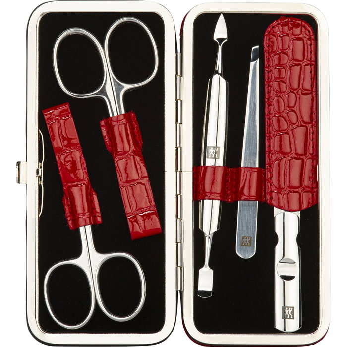 Zwilling Set de Manicura y Pedicura de 5 Piezas con Estuche de Cuero