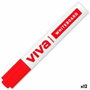 Molin Rotulador Pizarra Blanca Rojo (Set de 12)