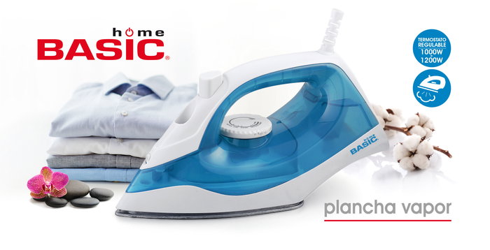 Basic Home Plancha Vapor 1000-1200W Basic Home (6 Unidades)