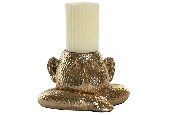 DKD Home Decor Portavelas Resina Dorado 15 x 12 x 21 cm Moderno