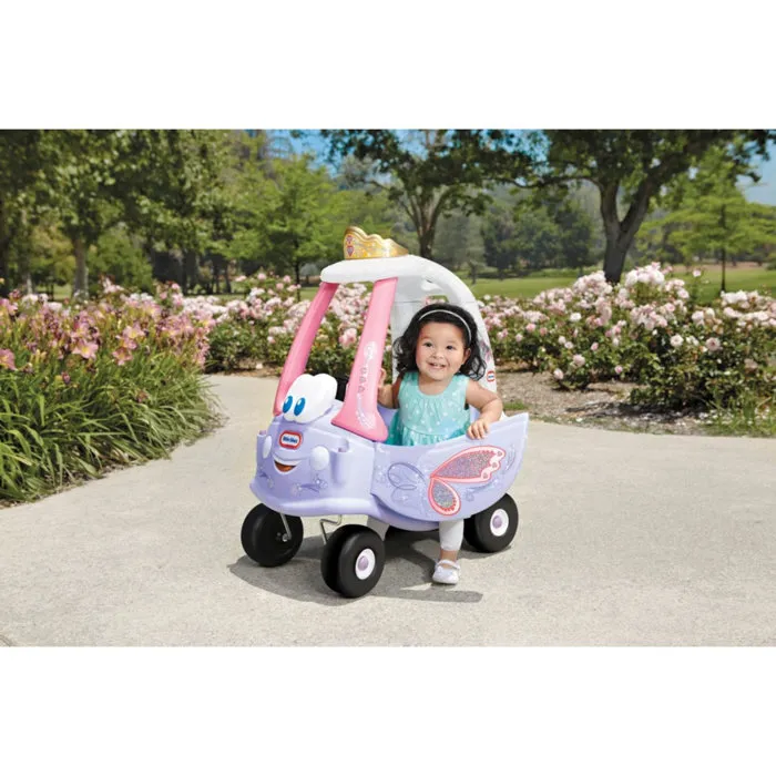 Little Tikes Cochecito Cozy Coupe Hada - Coche Infantil con Puertas, Claxon y Suelo Desmontables - Juguete para Niños a Partir de 18 Meses