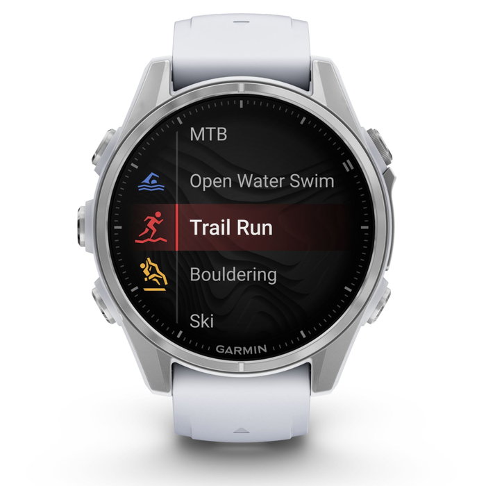 Garmin fenix 8 43mm Blanco/Plata con correa de silicona blanca Garmin fenix 8 43mm Blanco/Plata con correa de silicona blanca