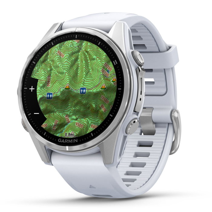 Garmin fenix 8 43mm Blanco/Plata con correa de silicona blanca Garmin fenix 8 43mm Blanco/Plata con correa de silicona blanca