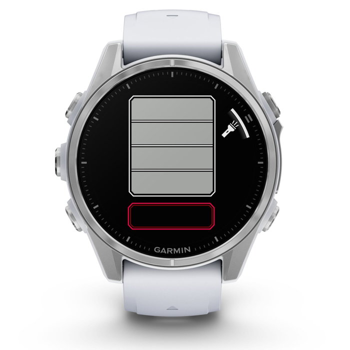 Garmin fenix 8 43mm Blanco/Plata con correa de silicona blanca Garmin fenix 8 43mm Blanco/Plata con correa de silicona blanca
