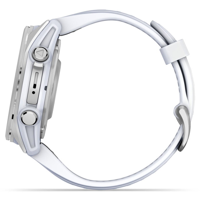 Garmin fenix 8 43mm Blanco/Plata con correa de silicona blanca Garmin fenix 8 43mm Blanco/Plata con correa de silicona blanca