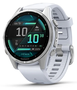 Garmin fenix 8 43mm Blanco/Plata con correa de silicona blanca