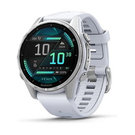 Garmin Fenix 8 43mm Plata con Correa Blanca