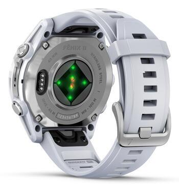 Garmin fenix 8 (43mm) Plateado con correa de silicona blanca Garmin fenix 8 (43mm) Plateado con correa de silicona blanca