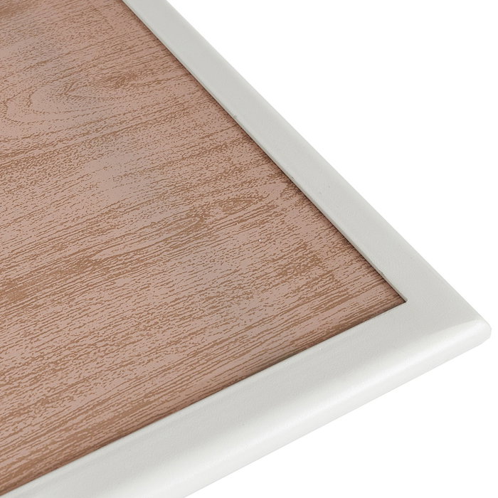Home Deco Factory - Mesa Plegable de Metal y Vidrio Templado Blanco, 110 x 70 cm (Altura 71 cm)