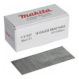 Makita F-31957 Clavo de Cabeza Plana 1.2 x 50 mm - 5000 Piezas para Clavadora Neumática