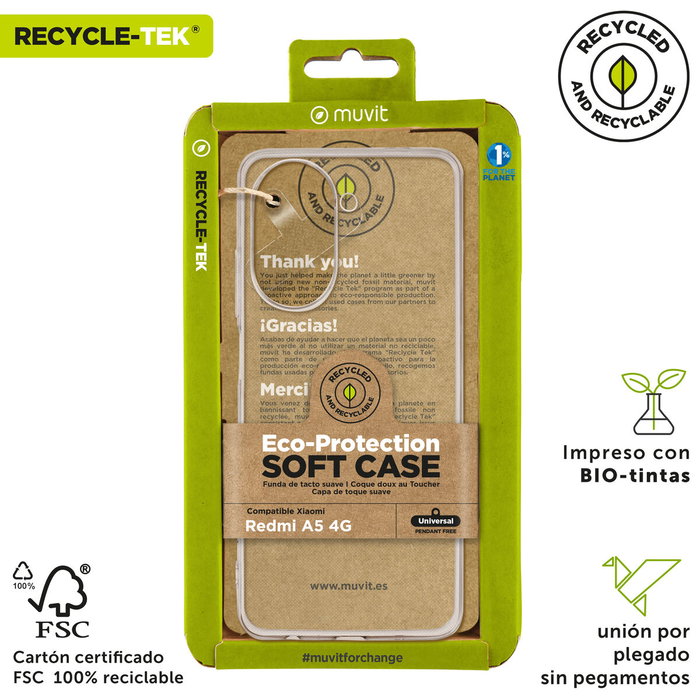 muvit for change funda compatible con Xiaomi Redmi A5 4G transparente