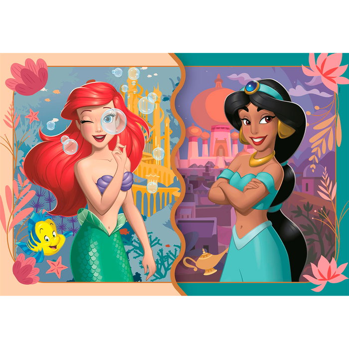 Clementoni Puzzle 2x20 Princesas Disney 24092 - 2 Puzzles de 20 Piezas Cada Uno, Tamaño Montado 27x19 cm, Para Niños a Partir de 3 Años