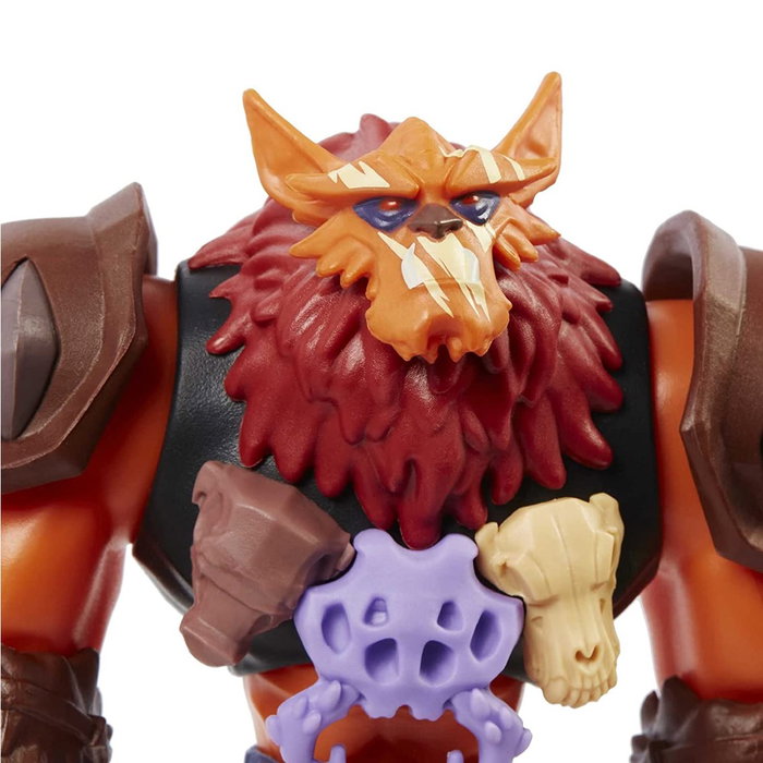 Mattel Figura Deluxe Masters Of The Universe Beast Man PVC 14 cm con Arma y Efecto Power Attack