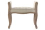 DKD Home Decor Descalzadora Tradicional Beige Natural Lino 46 x 60 x 65 cm (2 Unidades)