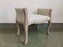 DKD Home Decor Descalzadora Tradicional Beige Natural Lino 46 x 60 x 65 cm (2 Unidades)