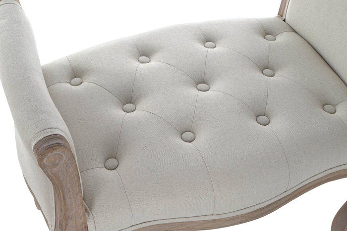 DKD Home Decor Descalzadora Tradicional Beige Natural Lino 46 x 60 x 65 cm (2 Unidades) DKD Home Decor Descalzadora Tradicional Beige Natural Lino 46 x 60 x 65 cm (2 Unidades)