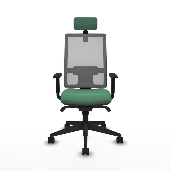 PIQUERAS Y CRESPO Silla de oficina Horna con mecanismo Sincro, Verde esmeralda y Gris PIQUERAS Y CRESPO Silla de oficina Horna con mecanismo Sincro, Verde esmeralda y Gris