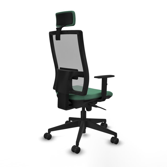 PIQUERAS Y CRESPO Silla de oficina Horna con mecanismo Sincro, Verde esmeralda y Gris PIQUERAS Y CRESPO Silla de oficina Horna con mecanismo Sincro, Verde esmeralda y Gris