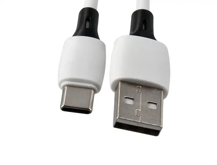 Q-connect Cable USB-C a USB-A PVC 1m Blanco