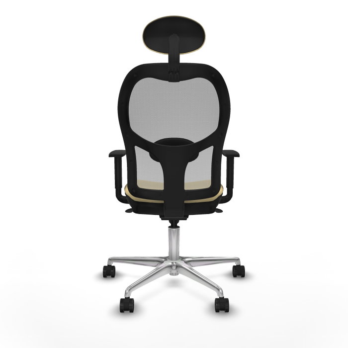 PIQUERAS Y CRESPO Silla de oficina Jorquera con mecanismo Sincro, crema y gris PIQUERAS Y CRESPO Silla de oficina Jorquera con mecanismo Sincro, crema y gris