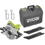 Ryobi Sierra Circular 1600W Diam. 190x16mm Prof. Corte 66mm a 90° Láser RYO4892210154262 con 1 Cuchilla y Riel