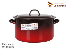 La Estrella Olla Recta con Tapa 24 cm - 5.7 L (6 Unidades)