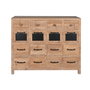 DKD Home Decor Cajonera de Abeto y Metal de 16 Cajones, Natural