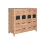 DKD Home Decor Cajonera de Abeto y Metal de 16 Cajones, Natural