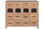 DKD Home Decor Cajonera Cottage Natural Negro Madera Metal 110 x 40 x 92.5 cm 16 Cajones