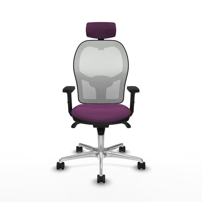 PIQUERAS Y CRESPO Silla de oficina Jorquera con mecanismo Sincro, Morado y Blanco PIQUERAS Y CRESPO Silla de oficina Jorquera con mecanismo Sincro, Morado y Blanco