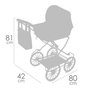 Verona Coche de Muñeca Plegable para Muñecas de hasta 48 cm, 42x80x81 cm