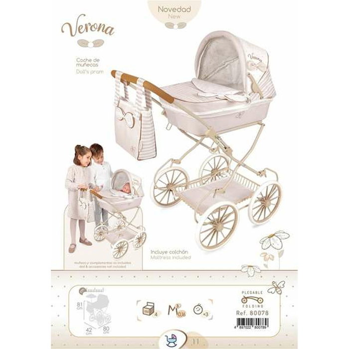 Decuevas Coche de Muñeca Plegable Verona para Muñecas de hasta 48 cm Decuevas Coche de Muñeca Plegable Verona para Muñecas de hasta 48 cm