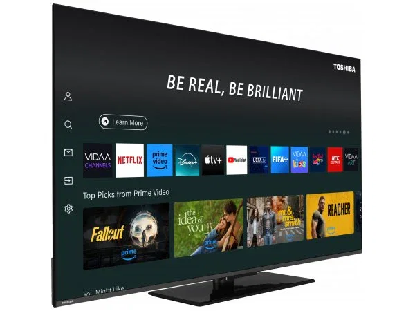 Toshiba 65QV3F63DG Televisor 65" (165 cm) 4K Ultra HD QLED Smart TV WiFi Negro con VIDAA, Dolby Vision, HDR10 y Sonido Onkyo