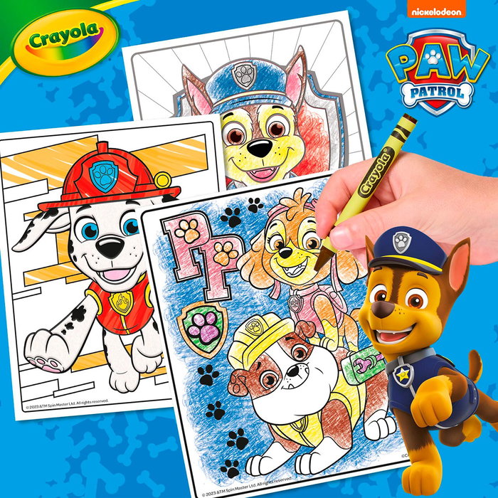 Crayola Super Set Actividades Patrulla Canina 04-2940 con Rotuladores, Ceras, Pegatinas, Puzles, Máscaras y Figuras Pop-Up para Niños +3 años