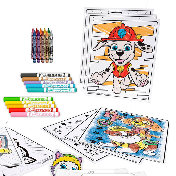 Crayola Super Set Actividades Patrulla Canina 04-2940 con Rotuladores, Ceras, Pegatinas, Puzles, Máscaras y Figuras Pop-Up para Niños +3 años