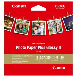 Canon PP-201 Papel Fotográfico Plus Glossy II 13 x 13 cm, 20 hojas