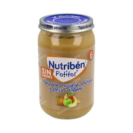 NUTRIBEN Potito Manzana Naranja Plátano Pera 235g